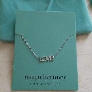 NWT Rtl $65 Maya Brenner Silver 7" LOVE Bracelet